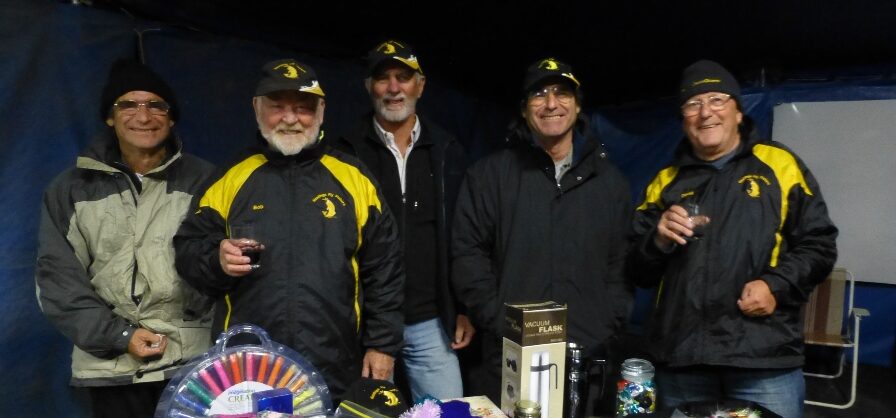 Five of our club's inaugural members..Rod, Bob, Alan, Ben and David W