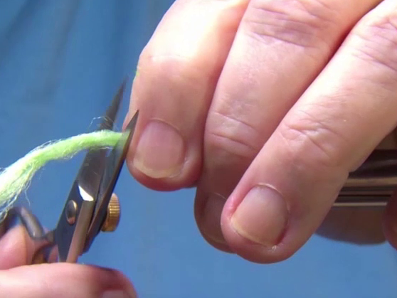 Cut the thread and trim the hackle.