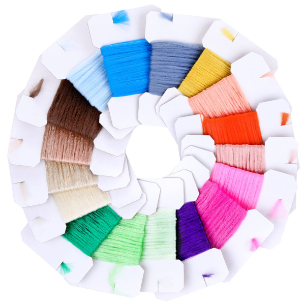 Poly yarn comes in a wide variety of colours