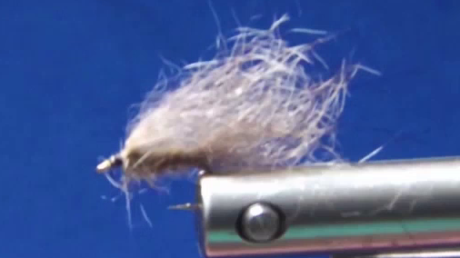 Finish the fly - use you thumbnail to trim to the desired length.