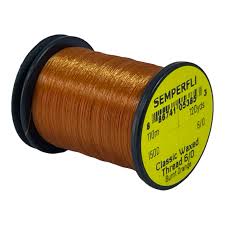 Burnt orange tying thread