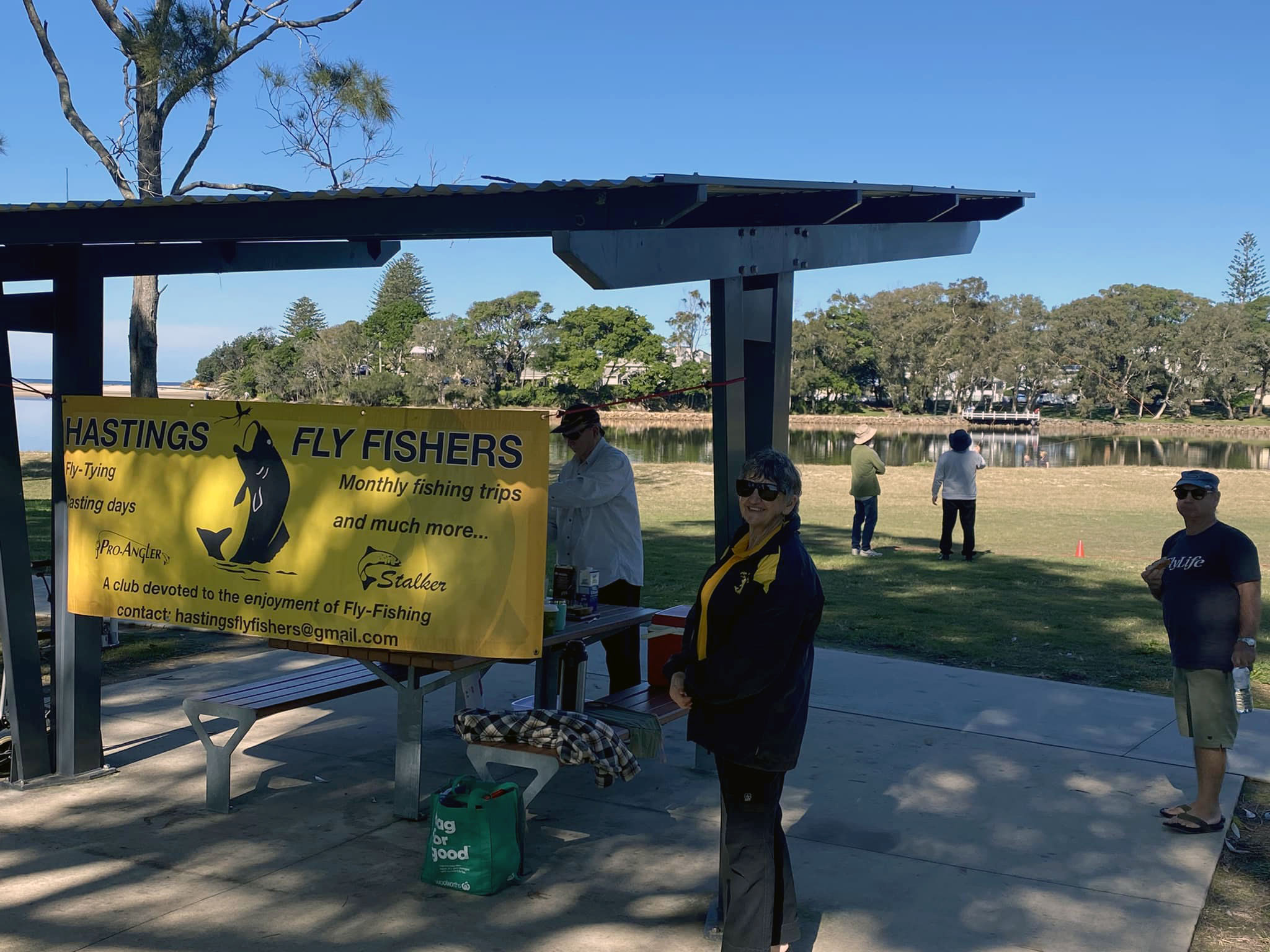 Hastings Fly Fishers holds regularly casting practice session at Lake Cathie foreshore.