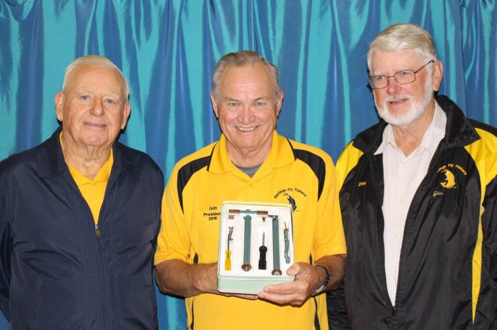 Iain with a rotary vice made by Life Member Tony