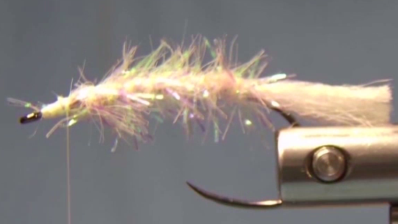 Tail material tied in to a hook-gap length, with chenille secured and wrapped forward to just behind the eye.