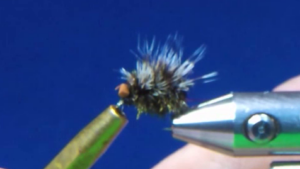 Whip finish securing the fly head and locking in materials
