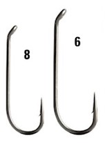 Streamer hooks, 3x size 6 & 8
