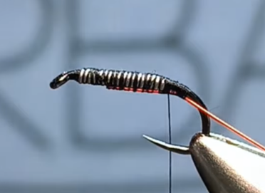 Charcoal Killer Bug with lead-free wire secured and red wire tied in at the rear.